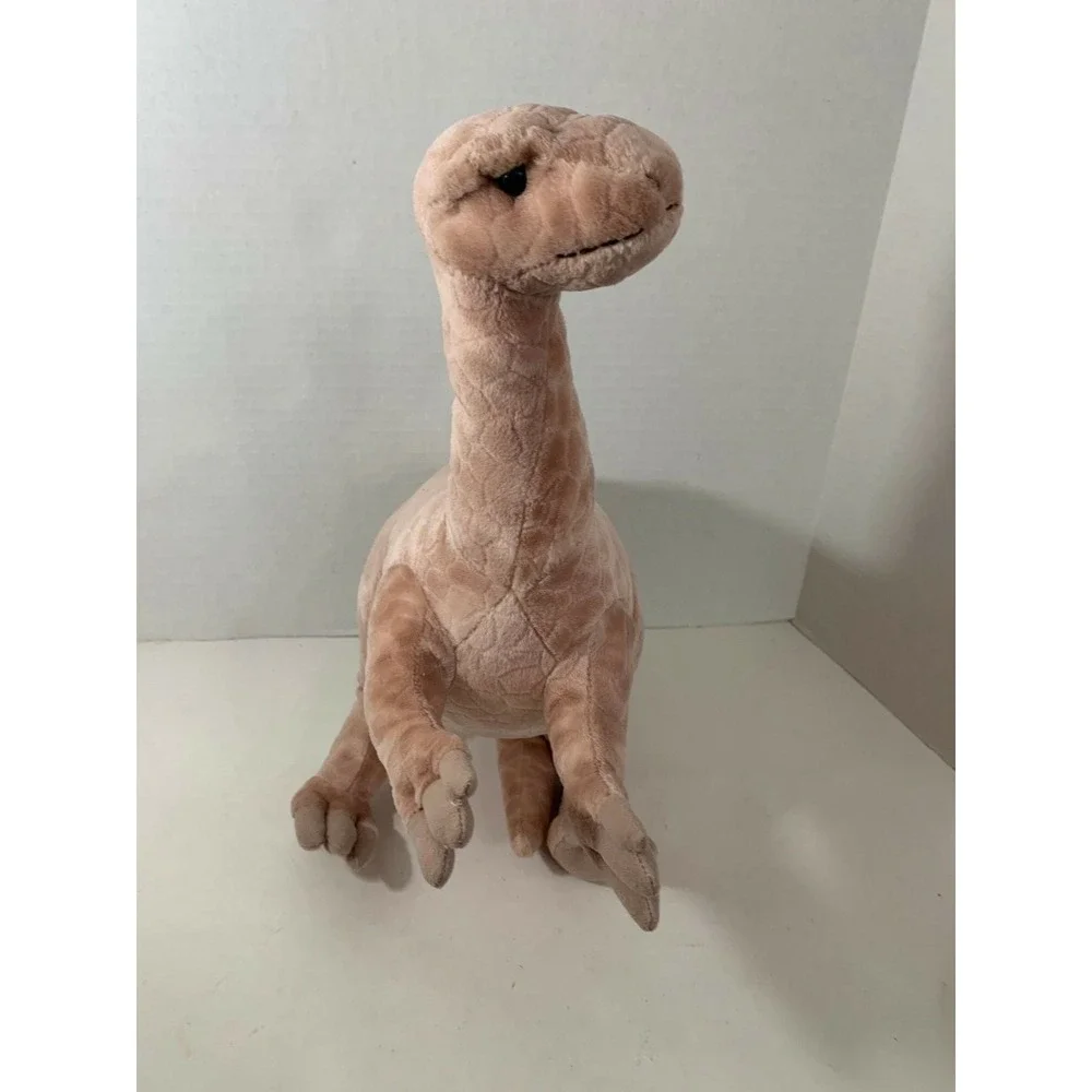 Applause Dinosaur Plush large tan brown‎ beige stuffed animal long neck textured